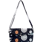 Space Galaxy Universe Stars Sky Removable Strap Clutch Bag