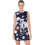 Space Galaxy Universe Stars Sky Lace Up Front Bodycon Dress