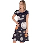 Space Galaxy Universe Stars Sky Classic Short Sleeve Dress