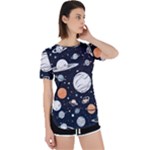 Space Galaxy Universe Stars Sky Perpetual Short Sleeve T-Shirt