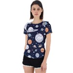 Space Galaxy Universe Stars Sky Back Cut Out Sport T-Shirt