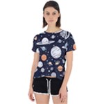 Space Galaxy Universe Stars Sky Open Back Sport T-Shirt