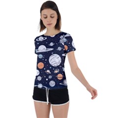 Back Circle Cutout Sports T-Shirt 