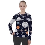 Space Galaxy Universe Stars Sky Women s Pique Long Sleeve T-Shirt