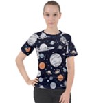 Space Galaxy Universe Stars Sky Women s Sport Raglan T-Shirt