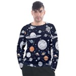 Space Galaxy Universe Stars Sky Men s Long Sleeve Raglan T-Shirt