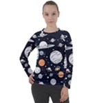 Space Galaxy Universe Stars Sky Women s Long Sleeve Raglan T-Shirt