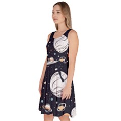 Knee Length Skater Dress With Pockets 