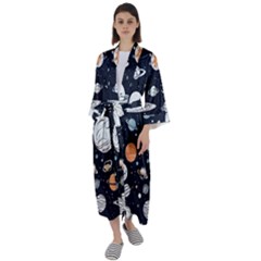 Maxi Satin Kimono 