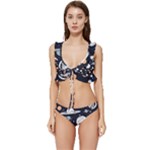 Space Galaxy Universe Stars Sky Low Cut Ruffle Edge Bikini Set