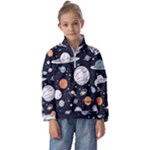 Space Galaxy Universe Stars Sky Kids  Half Zip Hoodie