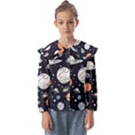 Space Galaxy Universe Stars Sky Kids  Peter Pan Collar Blouse