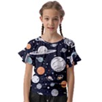 Space Galaxy Universe Stars Sky Kids  Cut Out Flutter Sleeves