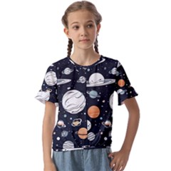 Kids  Cuff Sleeve Scrunch Bottom T-Shirt 