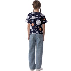 Kids  Cuff Sleeve Scrunch Bottom T-Shirt 