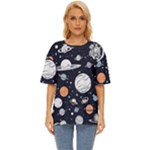 Space Galaxy Universe Stars Sky Oversized Basic T-Shirt