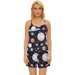 Space Galaxy Universe Stars Sky Satin Pajama Short Set