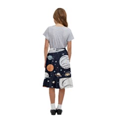 Kids  Ruffle Flared Wrap Midi Skirt 