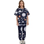 Space Galaxy Universe Stars Sky Kids  T-Shirt and Pants Sports Set