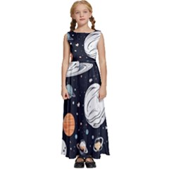 Kids  Satin Sleeveless Maxi Dress 