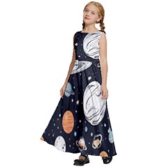 Kids  Satin Sleeveless Maxi Dress 