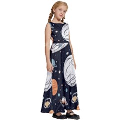 Kids  Satin Sleeveless Maxi Dress 