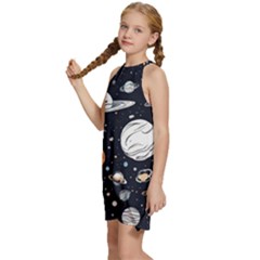 Kids  Halter Collar Waist Tie Chiffon Dress 