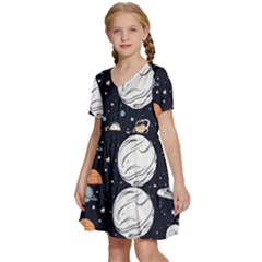 Kids  Short Sleeve Tiered Mini Dress 