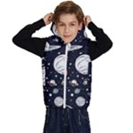 Space Galaxy Universe Stars Sky Kids  Stylish Hooded Puffer Vest