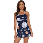 Space Galaxy Universe Stars Sky 2-in-1 Flare Activity Dress