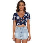 Space Galaxy Universe Stars Sky V-Neck Crop Top