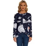 Space Galaxy Universe Stars Sky Long Sleeve Crew Neck Pullover Top