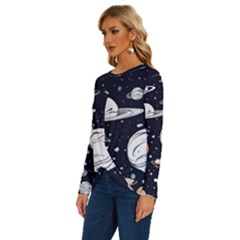 Long Sleeve Crew Neck Pullover Top 