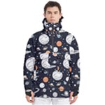 Space Galaxy Universe Stars Sky Men s Pullover Zip Ski and Snowboard Waterproof Breathable Jacket