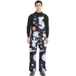 Space Galaxy Universe Stars Sky Men s Side Zip Front Pouch Ski And Snowboard Bib Pants	