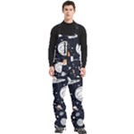 Space Galaxy Universe Stars Sky Men s Front Zip Ski And Snowboard Bib Pants