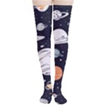 Space Galaxy Universe Stars Sky Thigh High Stockings