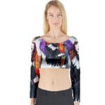 Halloween T-shirts design  Long Sleeve Crop Top