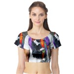 Halloween T-shirts design  Short Sleeve Crop Top