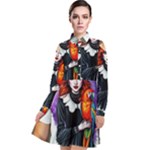 Halloween T-shirts design  Long Sleeve Chiffon Shirt Dress