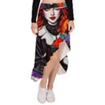 Halloween T-shirts design  Asymmetrical Ruffle Hem Skirt 