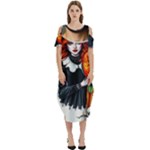 Halloween T-shirts design  Cold Shoulder Loose Fit Dress With Pockets