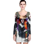 Halloween T-shirts design  Long Sleeve Velvet Bodycon Dress