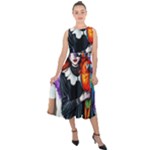 Halloween T-shirts design  Midi Tie-Back Chiffon Dress