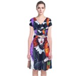 Halloween T-shirts design  Short Sleeve Front Wrap Dress