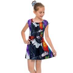 Kids  Cap Sleeve Dress 