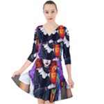 Halloween T-shirts design  Quarter Sleeve Front Wrap Dress