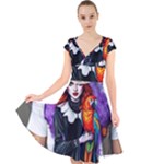 Halloween T-shirts design  Cap Sleeve Front Wrap Midi Dress