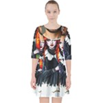 Halloween T-shirts design  Quarter Sleeve Pocket Dress