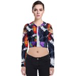 Halloween T-shirts design  Long Sleeve Zip Up Bomber Jacket